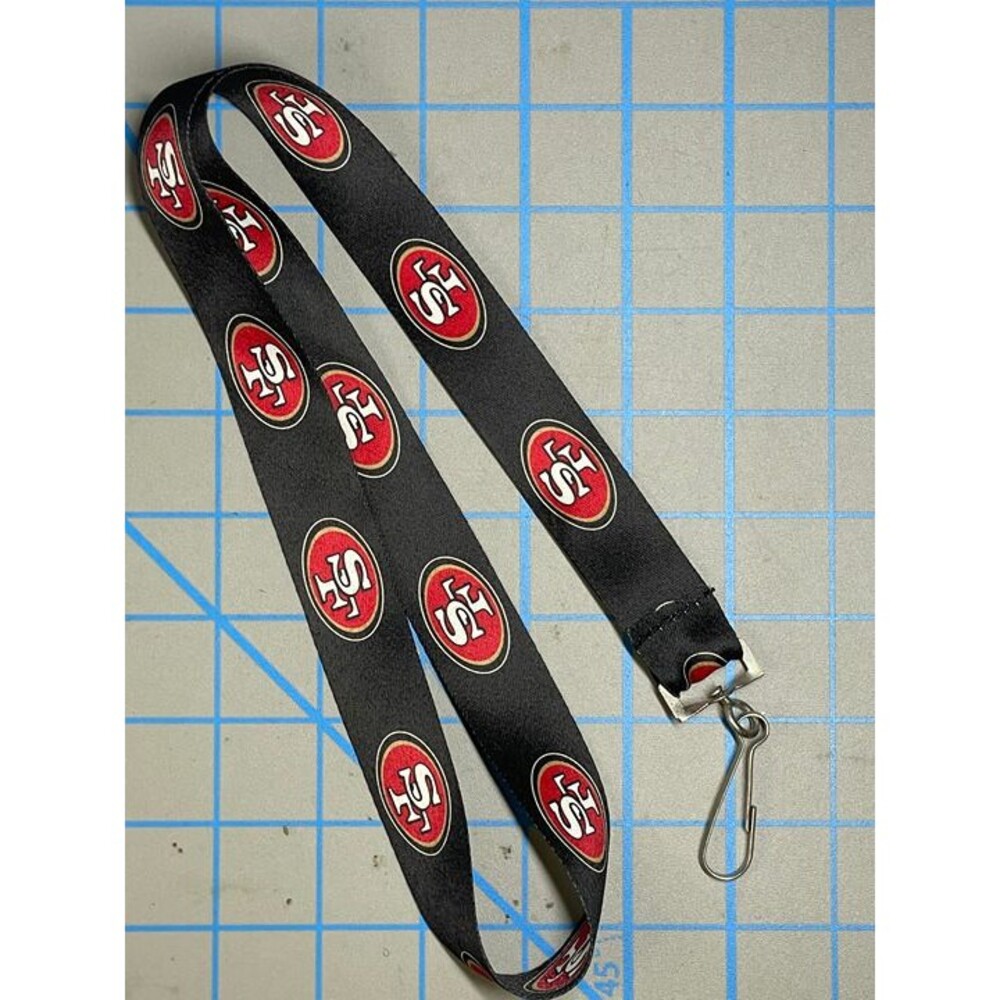 San Francisco 49ers Black Lanyard NFL Team Logo Bang Bang Faithful 0001
